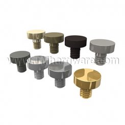 Deltana, Button Tip Cabinet Finial, Solid Brass, 1/8"