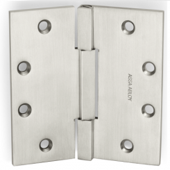 McKinney SQ314 Plain Bearing, Standard Weight, Three Knuckle, Full Mortise, Square Barrel Decorative Butt Hinge, 4" - 4.5"