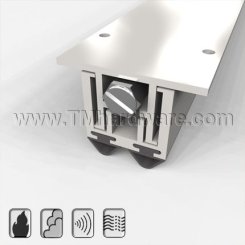 Pemko #420 Automatic Door Bottom, Mortised for Metal Door with PemkoPrene® Rubber Seal, 32" Length, Mill Aluminum Finish