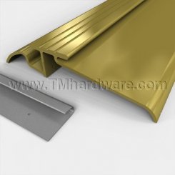 Pemko #136B Interlocking Threshold, 4.8" W Bronze with Water Return, 1" H