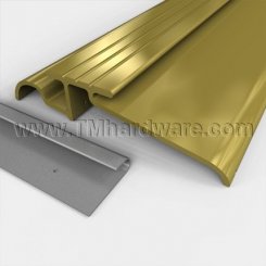 Pemko #145B Interlocking Threshold, 4" Bronze with Water Return, .875” H