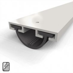 Zero #52A Door Sweep, Aluminum Track with .688" Neoprene Seal