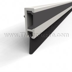 Zero #8879AA-MS Meeting Stile Aluminum with Cover and .375" Brush Seal