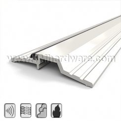 TMH Rabbeted Threshold, 4.8" Aluminum with Neoprene Gasket, Heavy Duty, .875" H - QuickShip