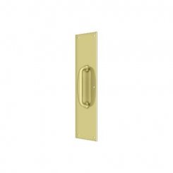 Deltana Push Plate PPH55, With Handle, Solid Brass, 3-1/2" x 15"