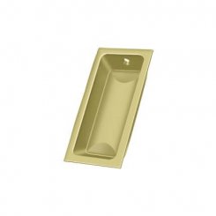 Deltana Flush Pull FP227, Rectangle, Solid Brass, 1-3/4" x 3-5/8"