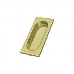 Deltana Flush Pull FP4134, Rectangle, Solid Brass, 1-5/8" x 3-7/8"
