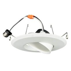 Topaz 6" LED Adjustable 11W Recessed Smooth Trim, 120V, 90 CRI, CCT Selectable