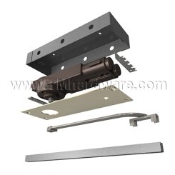 Norton 0608 Series, Door Closer, Overhead Concealed, Single Acting, Aluminum doors & frames, No Hold Open, Bright Brass Finish