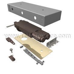 Norton 608 Series, Door Closer, Overhead Concealed, Single Or Double Acting, Aluminum doors & frames, end load arm, No Hold Open, Bright Brass Finish