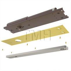 Norton 73 Series, Door Closer, Overhead Concealed, Center Hung, Double Acting, ADA, Non-hold Open, Aluminum Painted Finish