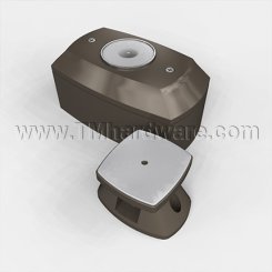 Rixson 996M Electromagnetic Door Holder, Wall Mounted, Adjustable Armature, Surface Wiring, Aluminum Painted Finish
