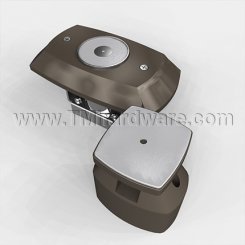 Rixson 998M Electromagnetic Door Holder, Wall Mounted, Concealed Wiring, 3-5/8" Projection, Aluminum Painted Finish