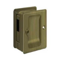 Deltana SDAR325 HD Adjustable Pocket Lock, Sliding Door Receiver, 3-1/4" X 2-1/4", Polished Brass (US3) Finished