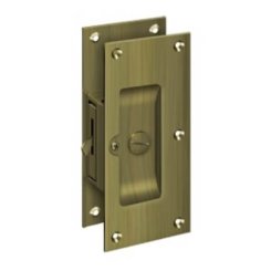 Deltana SDL60 Privacy Decorative Pocket Door Lock 6", Polished Brass (US3) Finished