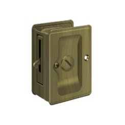 Deltana HD Adjustable Privacy Pocket Lock, 3-1/4" X 2-1/4", Polished Brass (US3) Finished