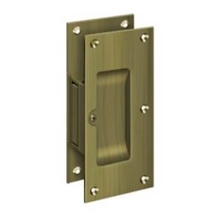 Deltana SDP60 Passage Decorative Pocket Door Lock 6",  Polished Brass (US3) Finished