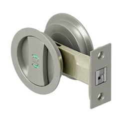 Deltana SDRL218 Round Privacy Pocket Door Lock, Sliding Door, 2-1/8", Oil-Rubbed Bronze (US10B) Finished