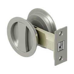Deltana SDRP218 Round Passage Pocket Door Lock, Sliding Door, 2-1/8", Oil-Rubbed Bronze (US10B) Finished