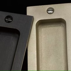Emtek #220410 Flush Door Pull, Rustic Modern Design