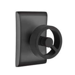 Emtek Spoke Knob Studio Brass Knobset, Passage with Quincy Rosette in Satin Nickel (US15) Finish