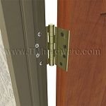 Hager BB1278, Ball Bearing Steel Slip-in Hinge for Aluminum Entrance, One Leaf Tapped