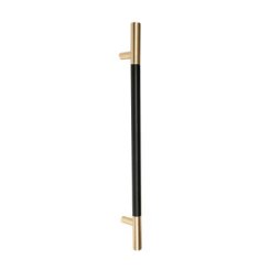 Trimco Black Anodized Grip Pull with Straight Standoff and Angled Ends