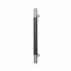 Trimco Leather Wrapped Ladder Pull, Straight Standoff with Square Ends, 1" Diameter