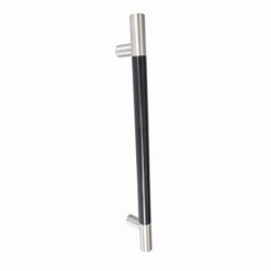 Trimco Black Anodized Grip Pull with Straight Standoff and Angled Ends