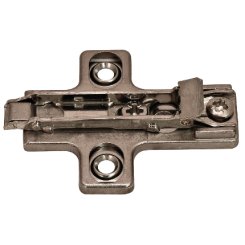 Salice Concealed Hinge, Clip Wing Mounting Plate, Quick Fixing System, Aluminum Frame, 2mm Height, Nickel-Plated