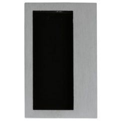 Ives Cabinet Pull, Decorative Rectangle in Satin Chrome Finish (US26D)