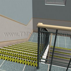 FlexTread Caution Strip, Anti-Slip Safety Rolls for Indoor and Outdoors, 6" x 60FT Roll