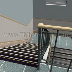 FlexTread Single Strip Yellow on Black, Anti-Slip Safety Rolls for Indoor and Outdoors, 6" x 60FT Roll