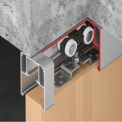 Hafele  Slido D-Line11 160P Sliding Door Hardware Set, with Soft Close on Both Sides