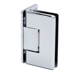 FHC Carolina Beveled Wall Mount Hinge  for Shower Doors - Offset Back Plate, Satin Nickel (US15) Finished
