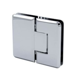 FHC Carolina Beveled 5 Degree Positive Close Glass To Glass Hinge for Shower Doors - 180 Degree, Satin Nickel (US15) Finished