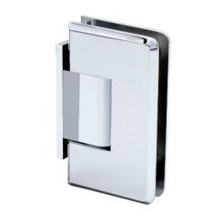 FHC Carolina Beveled 5 Degree Positive Close Wall Mount Hinge for Shower Doors Short Offset Back Plate, Satin Nickel (US15) Finished
