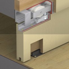 Hafele Hafele Hawa Junior 250/A, Sliding Door Hardware Set with 2 Track Stoppers