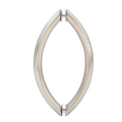 FHC Crown Style Pull 8" X 8" Back-To-Back Shower Door Handles, Satin Nickel (US15) Finished