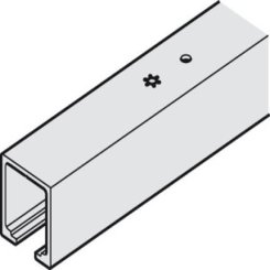 Hafele Upper Track for HAWA Junior 250/A, B, Pre-drilled, Aluminum
