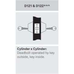 Accentra D122-2808 Double Cylinder Deadbolt , Schlage C, Grade 1