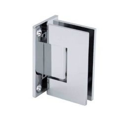 FHC Junior Glendale Square 5 Degree Wall Mount Hinge for Shower Doors, Satin Nickel (US15) Finished