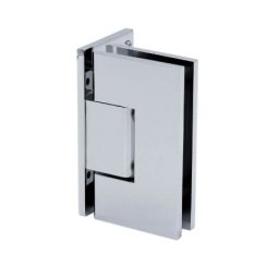 FHC Glendale Square Positive Close Wall Mount Hinge for Shower Doors, Satin Nickel (US15) Finished