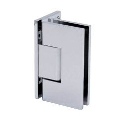 FHC Glendale Adjustable Square Wall Mount Hinge for Shower Doors, Satin Nickel (US15) Finished