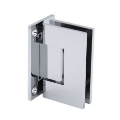 FHC Glendale Square Positive Close Wall Mount Hinge for Shower Doors, Satin Nickel (US15) Finished