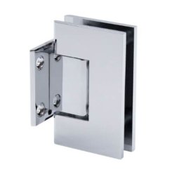 FHC Glendale Square Positive Close Wall Mount Hinge for Shower Doors, Satin Nickel (US15) Finished