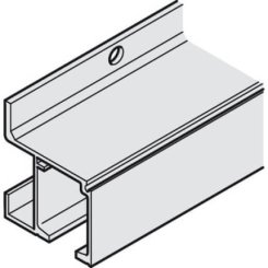 Hafele Single Running Track for Slido D-Line11, Pre-drilled, Wall Mounting