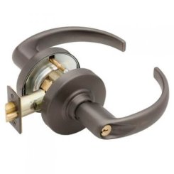 Schlage Sparta Door Handle, Mechanical Door Handle, ND Series, Keyed, Single Cylinder Function, Entrance/Office Lock, Flat Black Finish