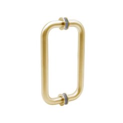 FHC 8" Center-To-Center Tubular Shower Door Handles, Satin Nickel (US15) Finished