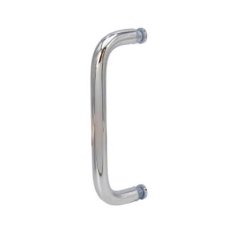 FHC 8" Single Sided Tubular Pull No Metal Washers Shower Door Handles, Satin Nickel (US15) Finished